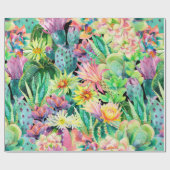 Succulent plant en cactus tuinpatroon cadeaupapier (Vlak)