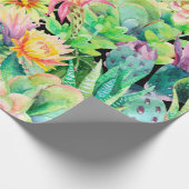 Succulent plant en cactus tuinpatroon cadeaupapier (Hoek)