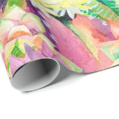 Succulent plant en cactus tuinpatroon cadeaupapier (Rol Hoek)