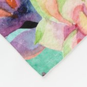 Succulent plant en cactus tuinpatroon fleece deken (Hoek)