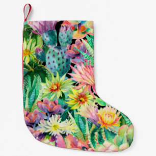 Succulent plant en cactus tuinpatroon kleine kerstsok