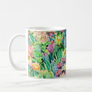 Succulent plant en cactus tuinpatroon koffiemok
