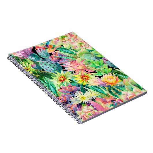 Succulent plant en cactus tuinpatroon notitieboek (Rechterzijde)