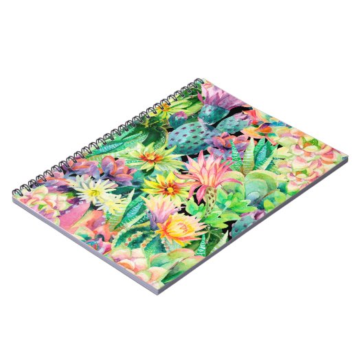 Succulent plant en cactus tuinpatroon notitieboek (Linkerzijde)