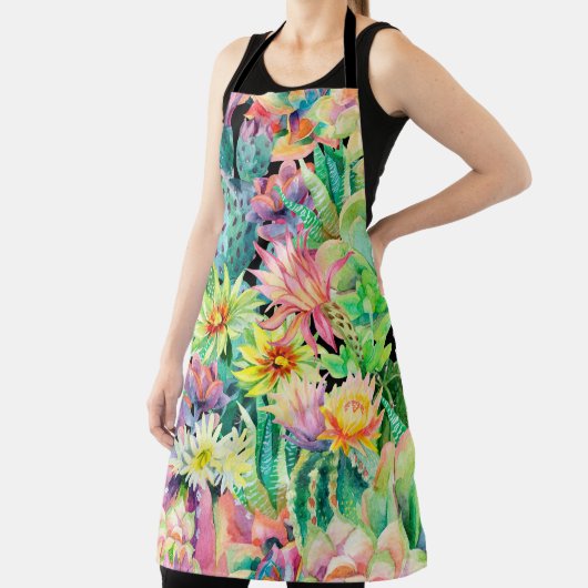 Succulent plant en cactus tuinpatroon schort (Insitu)