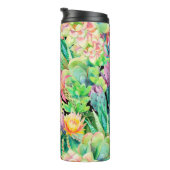 Succulent plant en cactus tuinpatroon thermosbeker (Geroteerd rechts)