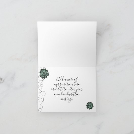 Succulent Plant Hartelijk dank Kaart (Binnen)