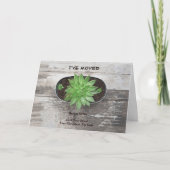 Succulent Plant ik heb Nieuw Adres bewogen Aankondiging (Voorkant)