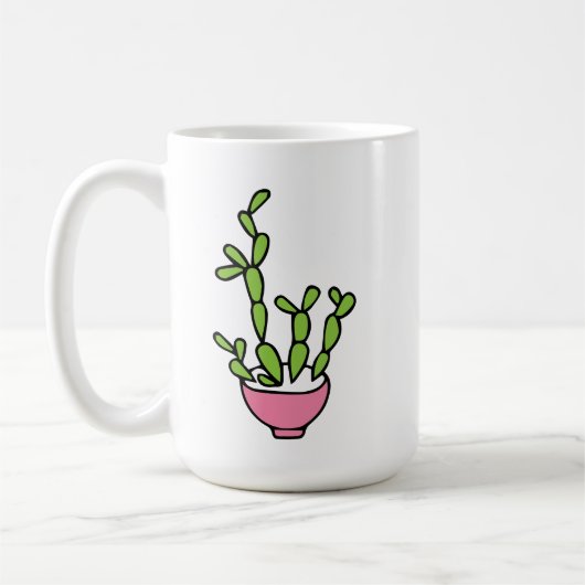 Succulent Plant in Roze Planter Koffiemok (Links)