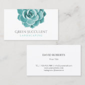 Succulent Plant Landscaping Service Garden Visitekaartje (Voorkant / Achterkant)