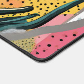 Succulent plant met kleurrijke stippen bureaumat (Hoek)