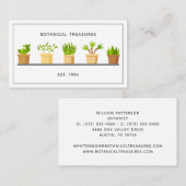 Succulent Plant Nursery Modern Garden Botanist Visitekaartje (Voorkant / Achterkant)