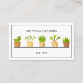 Succulent Plant Nursery Modern Garden Botanist Visitekaartje (Voorkant)
