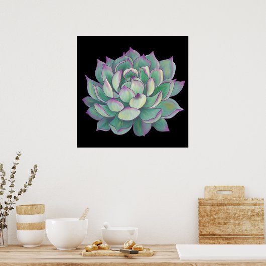 Succulent plant poster (Keuken)