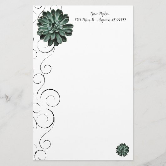 Succulent Plant - Speciaal bankwezen Briefpapier (Voorkant)