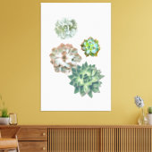 Succulent Plant Waterverf Schilderen wandkunst Canvas Afdruk (Insitu (Woonkamer))