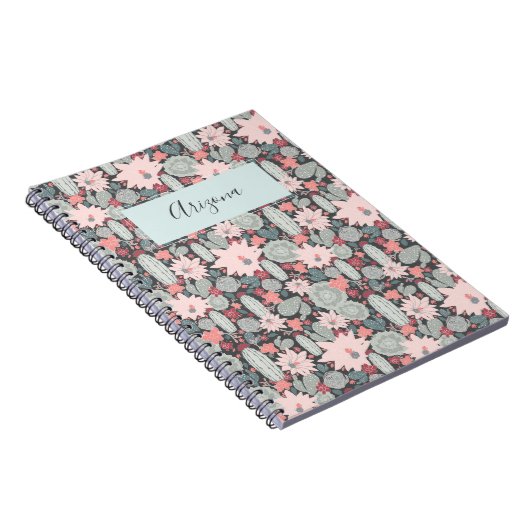 Succulent Planten Cactus Personalized Notitieboek (Rechterzijde)