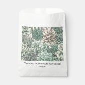 Succulent Planten Green Verjaardagsfeest Bedankzakje (Voorkant)