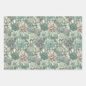 Succulent Planten Green Verjaardagsfeest Inpakpapier Vel (Voorkant 3)
