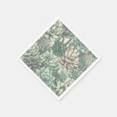 Succulent Planten Green Verjaardagsfeest Servet (Hoek)