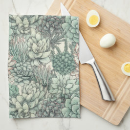 Succulent Planten Green Verjaardagsfeest Theedoek