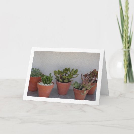 Succulent Planten Portret Kaart (Voorkant)