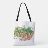 Succulent Planter Box Tote Bag (Achterkant)