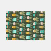Succulent Plants Fleece Deken (Voorkant (Horizontaal))