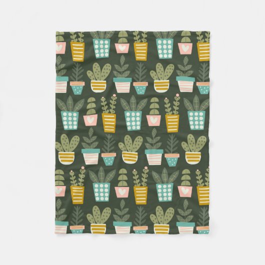Succulent Plants Fleece Deken (Voorkant)