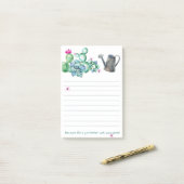 Succulent Post-it Note Pad (Op bureau)