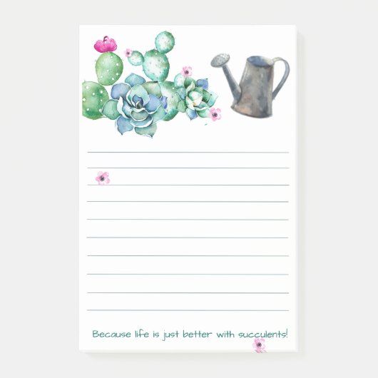 Succulent Post-it Note Pad (Voorkant)
