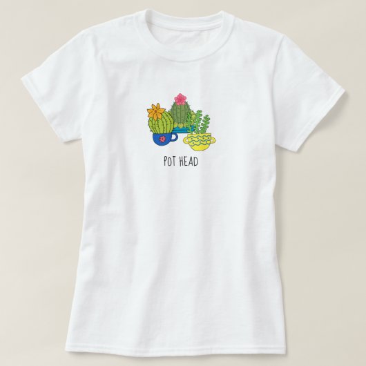 Succulent Pot Head T-Shirt (Design voorkant)