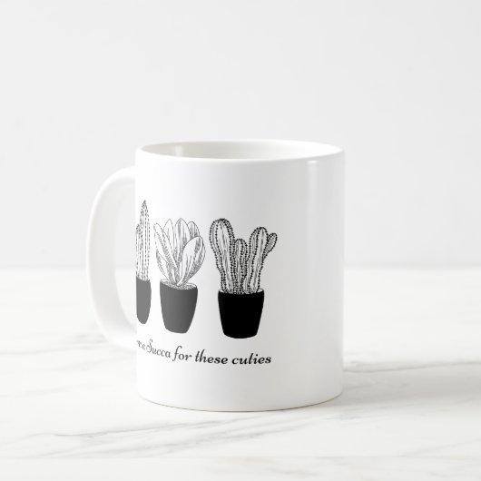 Succulent Quote Koffiemok (Voorkant links)