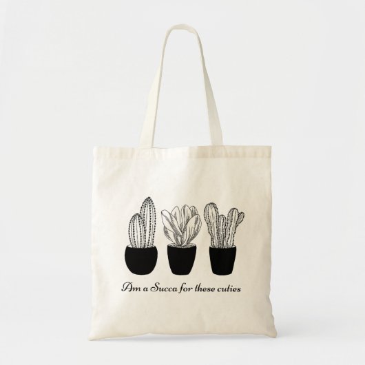 Succulent Quote Tote Bag (Voorkant)
