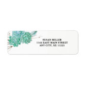 Succulent return address label 3961 (Voorkant)