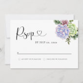 Succulent RSVP Card Save The Date (Voorkant)