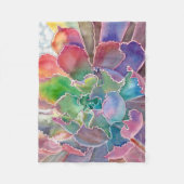 Succulent Ruffled Echeveria Fleece Blanket Deken (Voorkant)