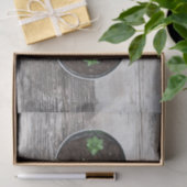 Succulent Rustic Green Art Sketch Decoupage Tissuepapier (Geschenk)