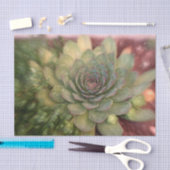 Succulent Rustic Green Country Schets Design Tissuepapier (Craft)
