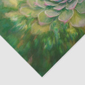 Succulent Rustic Green Pink Waterverf Ontkoppeling Tissuepapier (Detail)
