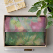 Succulent Rustic Green Pink Waterverf Ontkoppeling Tissuepapier (Geschenk)