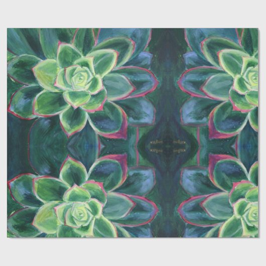 Succulent schilderij inpakpapier (Vlak)