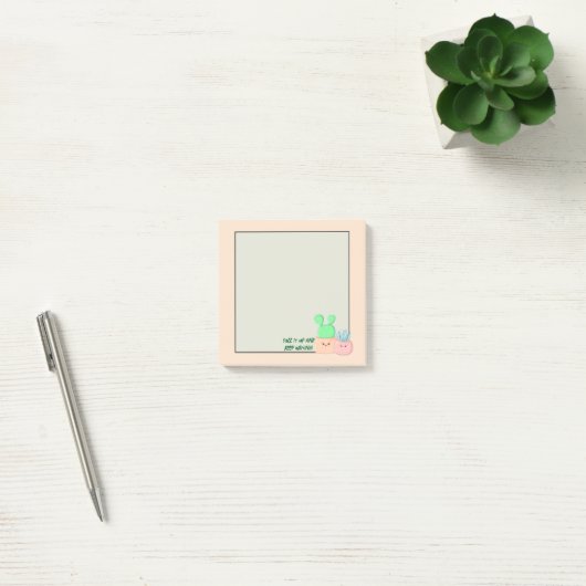 Succulent Scribbles: Pastel Sticky Notes (Kantoor)