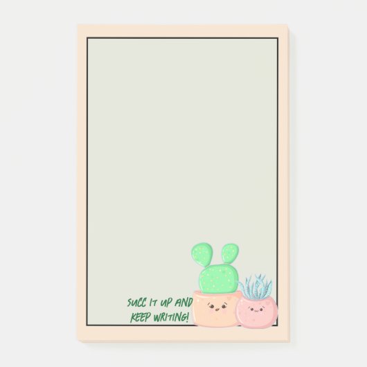 Succulent Scribbles: Post It Notes (Voorkant)
