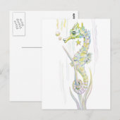 Succulent Seahorse Briefkaart (Voorkant / Achterkant)