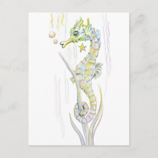 Succulent Seahorse Briefkaart (Voorkant)