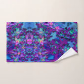 Succulent Sedum Flowers in Blauwgroen, magenta en Bad Handdoek (Handdoek)