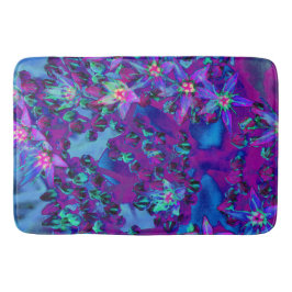 Succulent Sedum Flowers in Blauwgroen, magenta en  Badmat