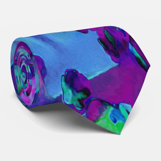 Succulent Sedum Flowers in Blauwgroen, magenta en  Stropdas (Opgerold)