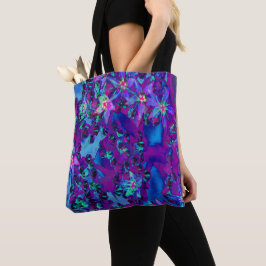 Succulent Sedum Flowers in Blauwgroen, magenta en  Tote Bag